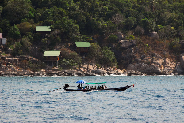 Long tail boat off the coast of Ko Tao