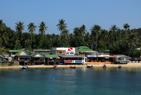 Ban Ko Tao, the main village located on the central west coast