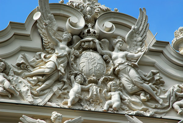 Decorations on the exterior of Linderhof Palace