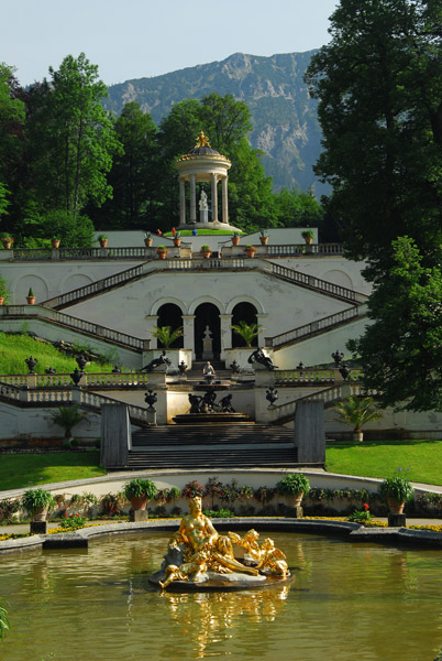 Terrace gardens & Venus Temple, Linderhof