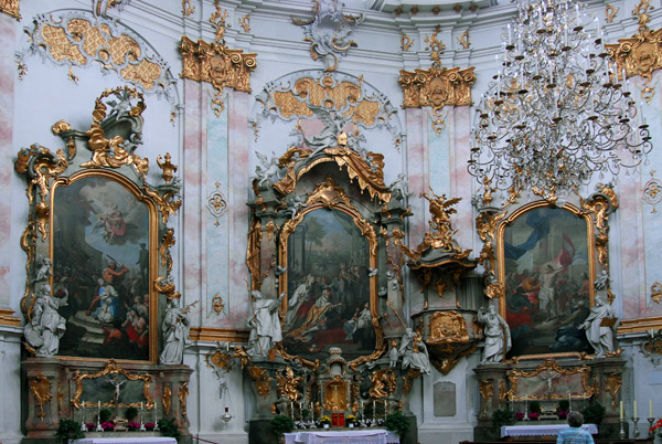 3 of the 6 side altars, Kloster Ettal