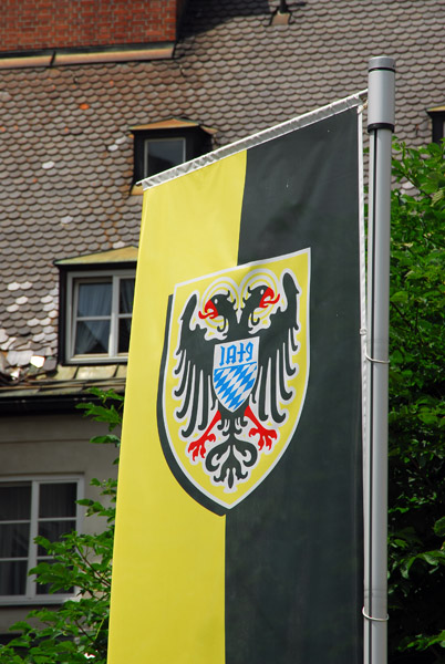 Flag with coat-of-arms of Ettal, Germany