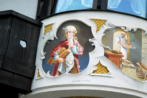 Lüftlmalerei by Stefan Pfeffer - Bäckerei, Ettal