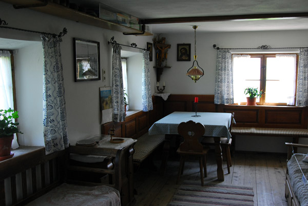 Interior of a traditional house from Upper Bavaria, Open-Air Museum Glentleiten