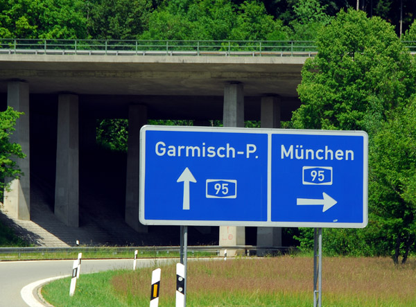 Autobahn 95 between Munich and Garmisch-Partenkirchen
