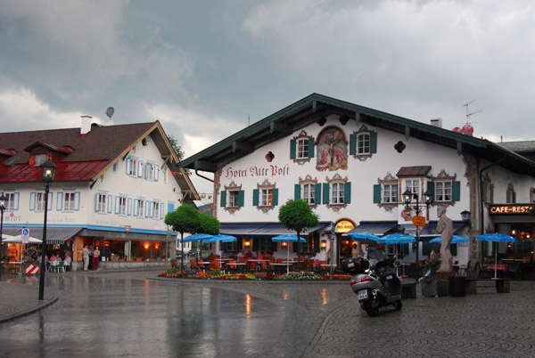 Dorfstrae, Oberammergau, after rain