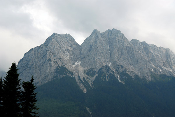 Zugspitze (2962m) seen from Grainau, Germany