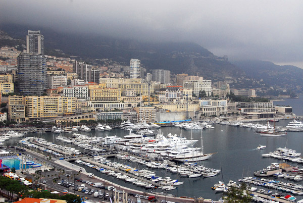 Port of Monaco as the late afternoon clouds roll in