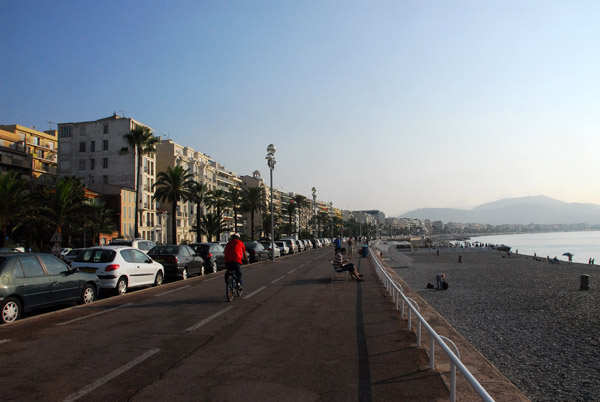 Bicycle path along the beach of Nice