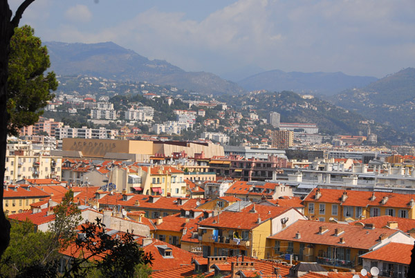 Rooftops of Nice with the Acropolis convention center in the distance