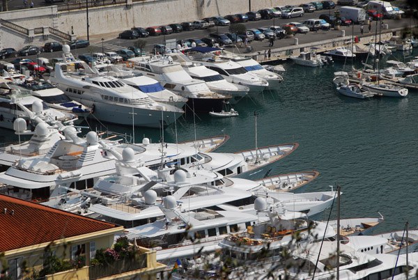 Yachts berthed at the Port of Nice