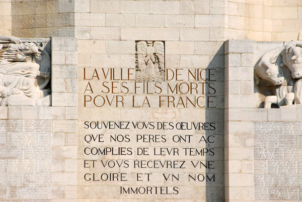 La Ville de Nice a Ses Fils Morts Pour la France