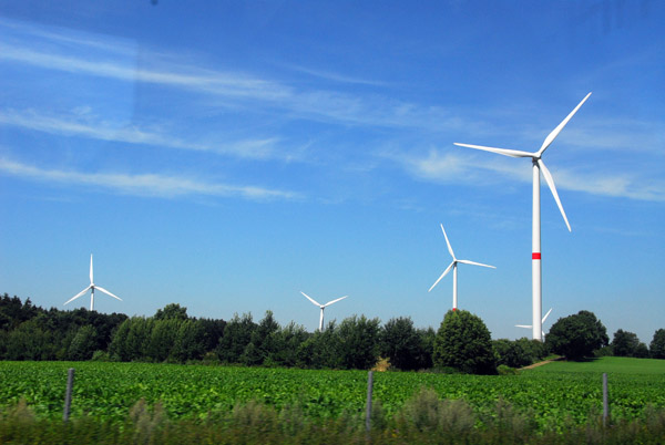 Alternative energy wind-powered turbines, Schleswig-Holstein