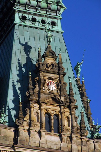 Rathausturm detail, Hamburg