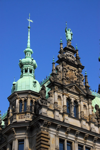 Hamburg City Hall NW corner