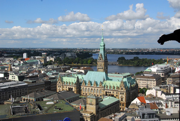 Hamburg City Hall from Nikolaikirche