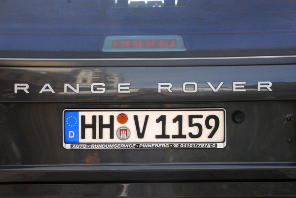 German License Plate - HH - Hansestadt Hamburg