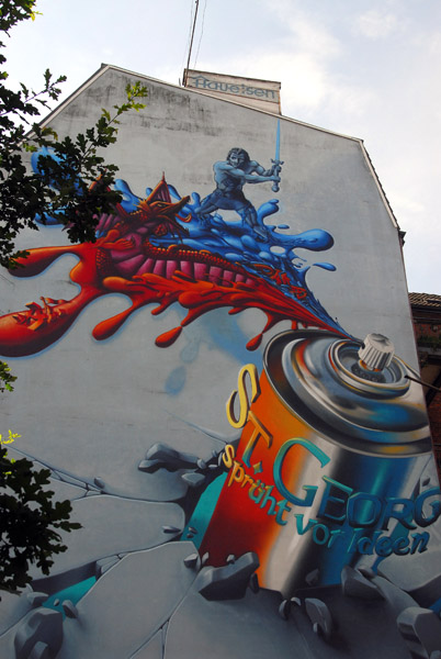 Graffiti art: St Georg sprht vor Ideen