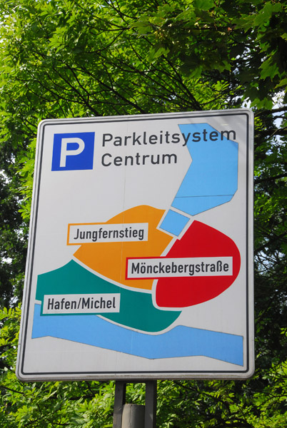 Hamburg parking system sign - Parkleitsystem Centrum