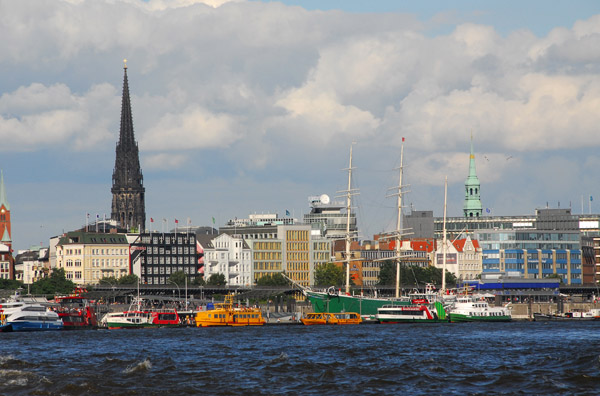 Hamburg seen from the Elbe River