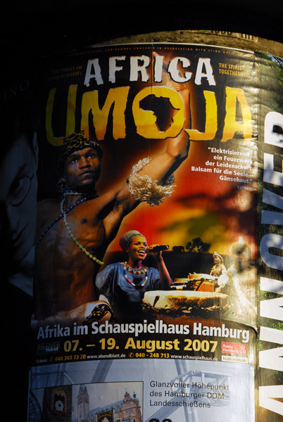 Advertisement for African cultural show, Hamburg