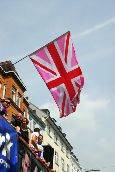 The pink union jack...what would the Scots think