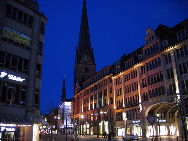 Hamburg - Mnckebergstrae, night
