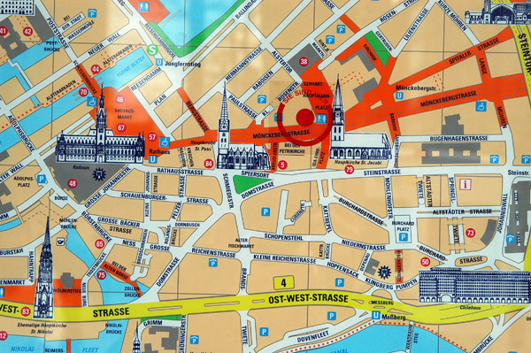 Map of Central Hamburg