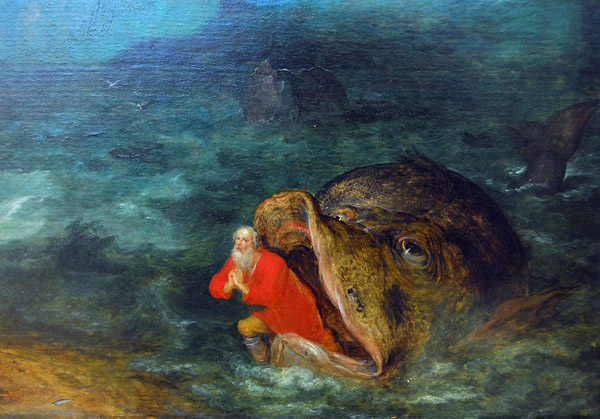 Jan Brueghal the Elder - Jonas and the Whale - Jonas entsteigt dem Rachen de Walfisches
