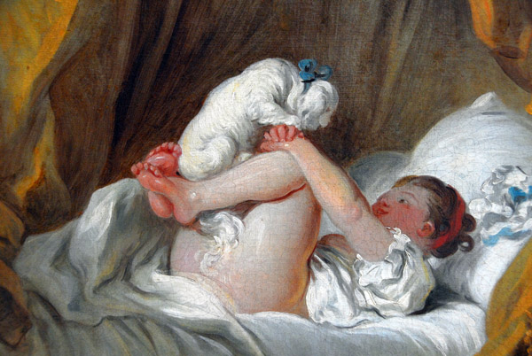 Jean Honoré Fragonard (1732-1806) Girl with Dog - Mädchen mit Hund