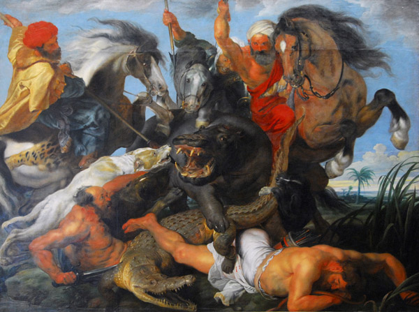 Peter Paul Rubens - Hippo hunt - Nilpherdjagd