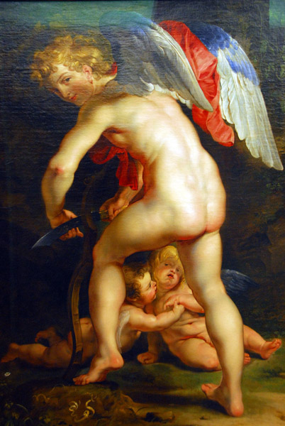 Peter Paul Rubens (1577-1640) Cupid (Eros) Carves the Bow - Amor schnitzt den Bogen
