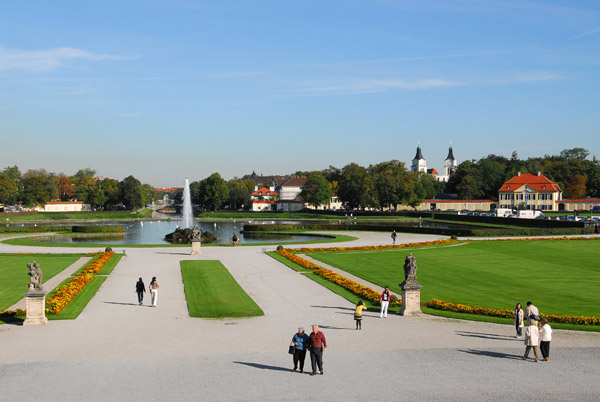 Looking east from the main entrance of Nymphenburg Palace