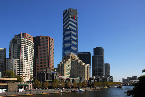 Southbank with the 300m tall Eureka Tower, Melbourne