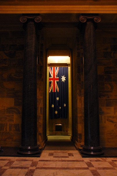 Shrine of Remembrance - Australian flag