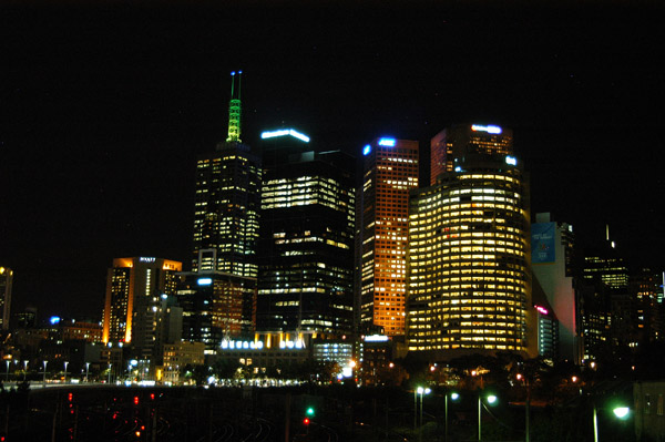 Melbourne skyline at night