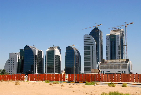 Construction area on the south side of Abu Dhabi island