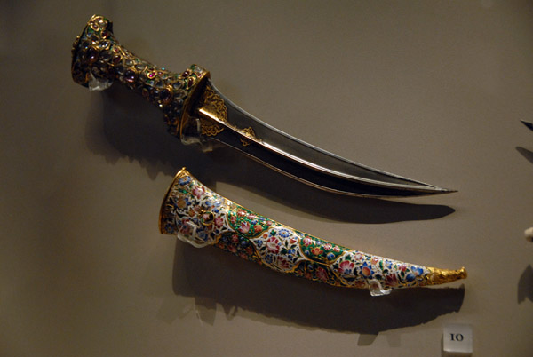 Dagger and Sheath, Iran, late 18th C. - gift from Fath Ali Shah to Capt. John Malcom