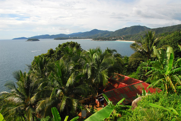 View from Laem Mum Nai Road north to Kuta and Karon Beaches