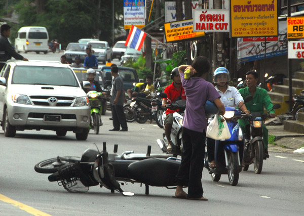 Motorbike accident, Phuket