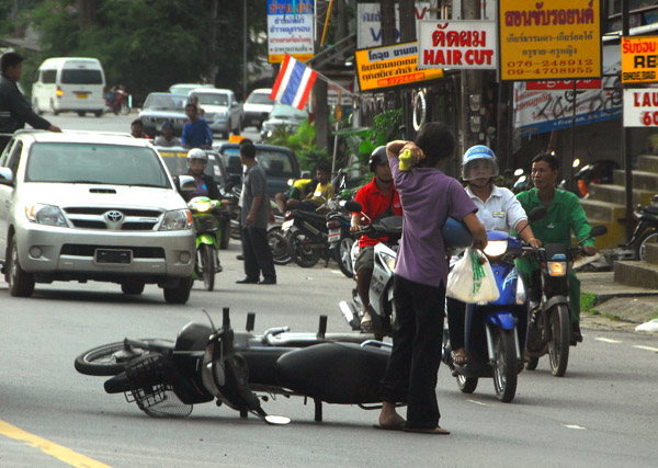 Motorbike accident, Phuket