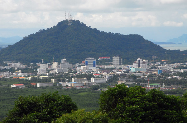 Phuket Town and Khao To Sae (hill) from Khao Kad Vietpoint