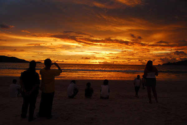 Photographing the sunset, Patong Beach, Phuket