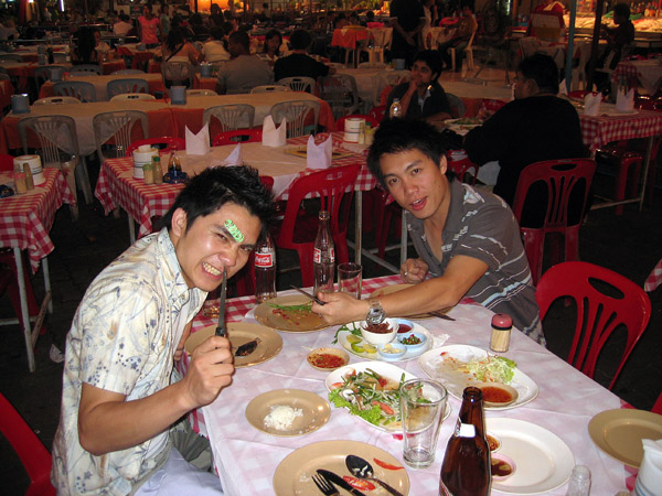 Jeng and a friend from Chiang Rai at Red Boat