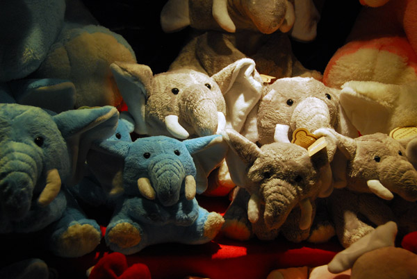Continuing with the elephant theme, stuffed animals