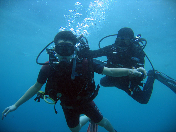 Jeng and the Thai dive instructor