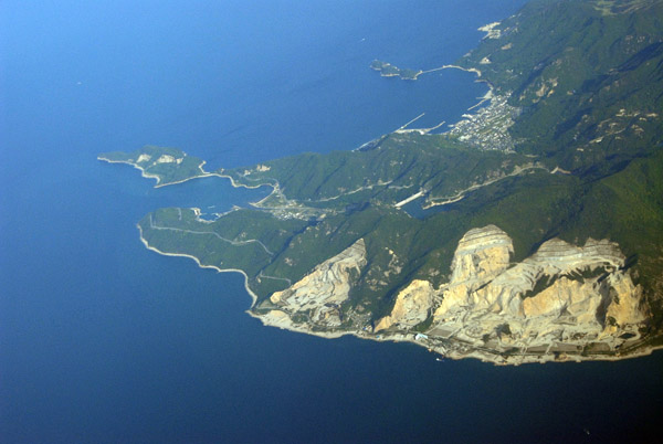 Strip mine on Shodoshima Island near Fukuda, Japan