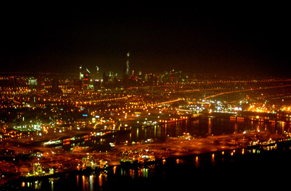 Port Rashid at night, Dubai