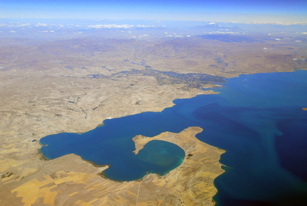 Lake Van, Turkey, with Mount Ararat in the distance