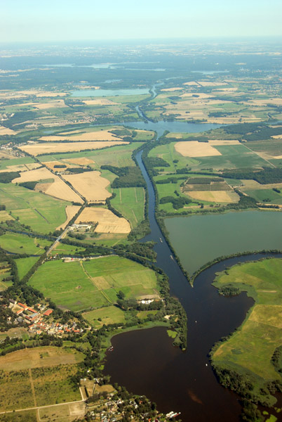 Canal connecting the Havel to the Schlanitzsee, Marquardt, Brandenburg